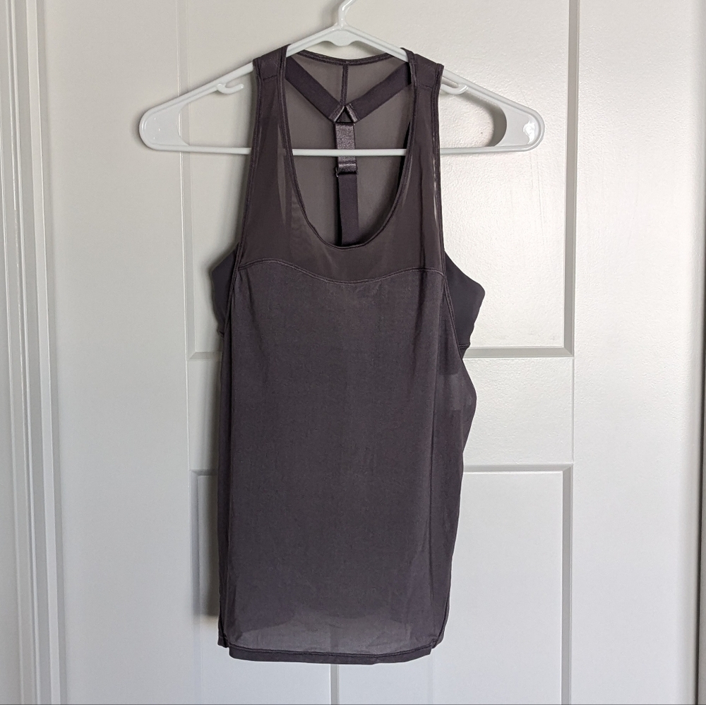 Lululemon Light N Breezy 2-in-1 Tank - Magnum Purplish Grey sz 4